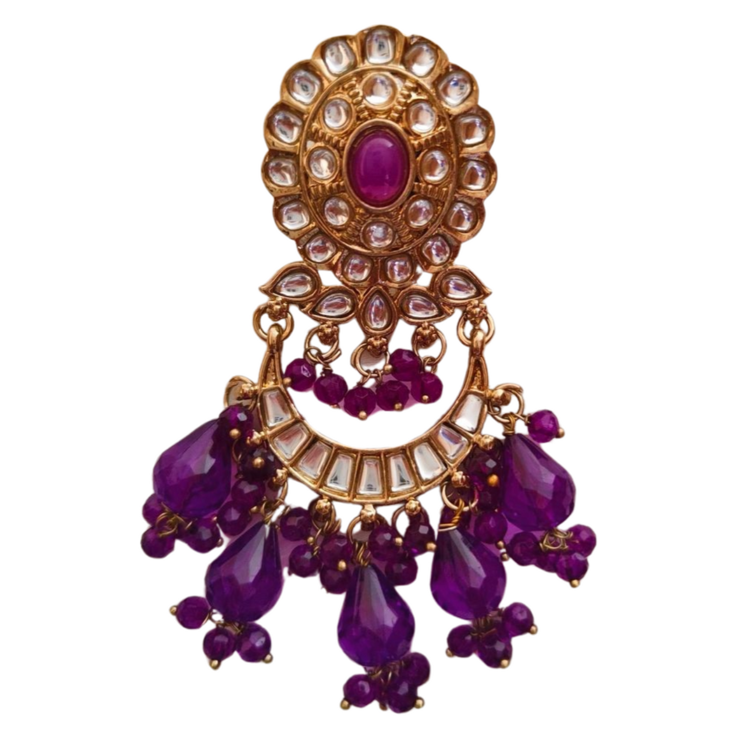 Barkha Earring Ethenic Wear for Every Festive Occasion [Purple Color Single]