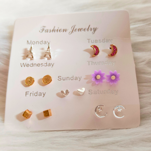 Lavender combo Earrings, Hypoallergenic, Light weight, Everyday wear, Premium Quality