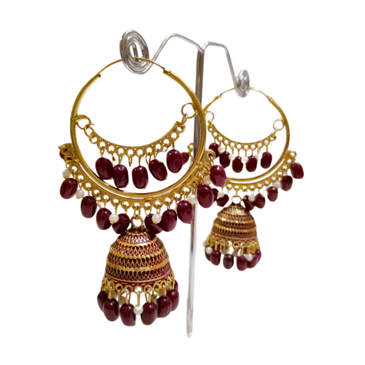 Muskan Earring Ethenic Wear for Every Festive Occasion [ Brown Color]