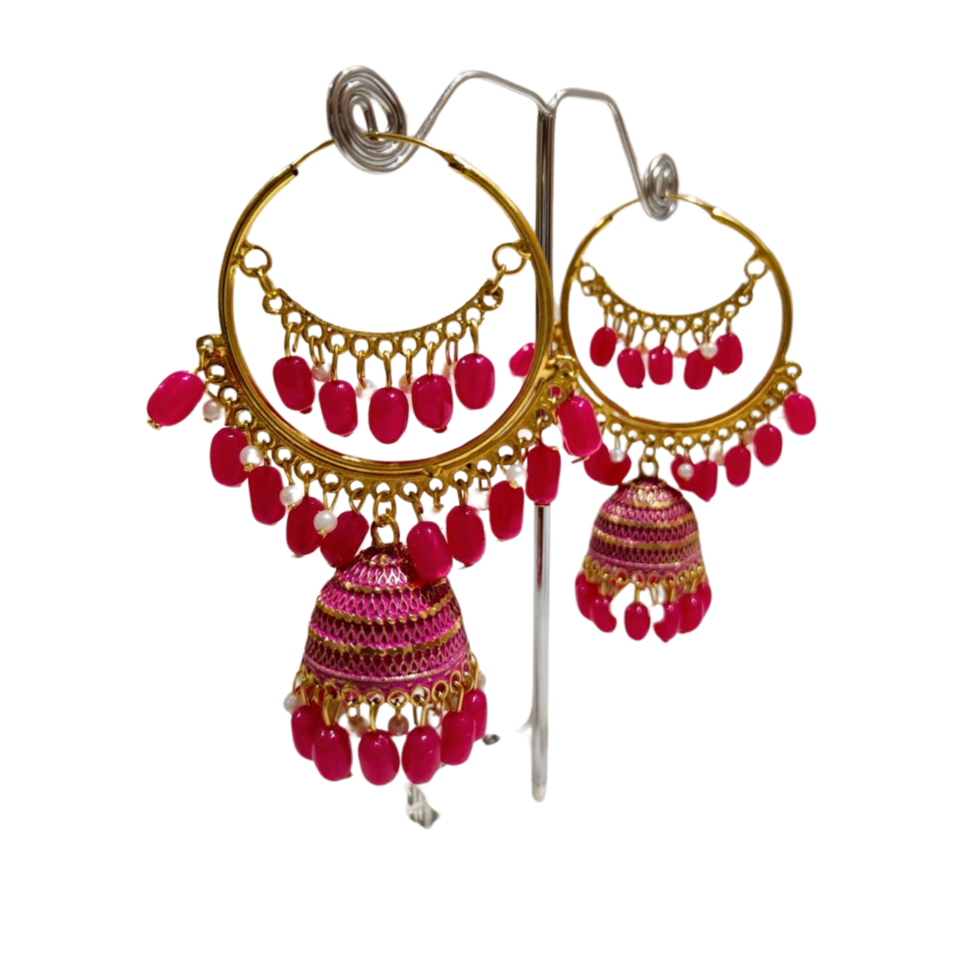 Muskan Earring Ethenic Wear for Every Festive Occasion [ Pink Color]