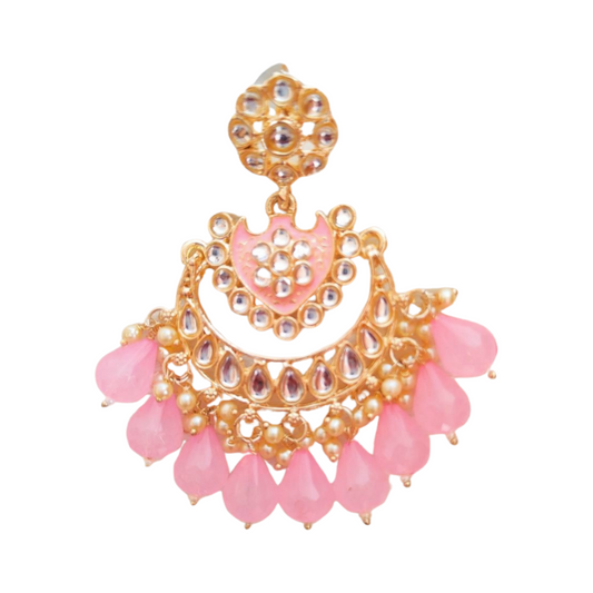 Nyra Earring Ethenic Wear for Every Festive Occasion [Light Pink  Color Single]