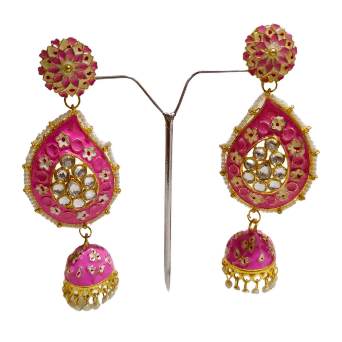 Pallavi Earring Ethenic Wear for Every Festive Occasion [Pink Color]