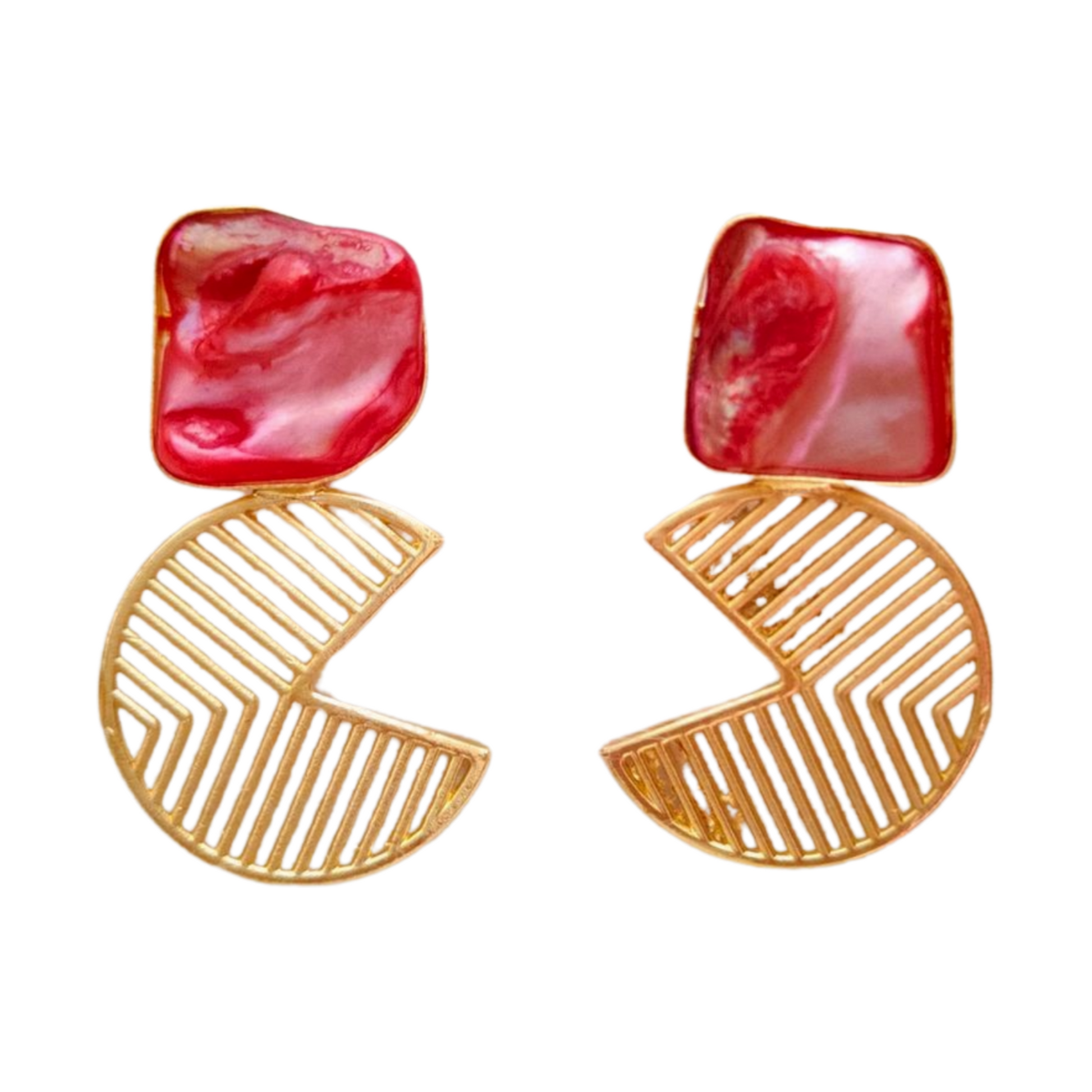 Sia Earring Indowestern Wear for Every Festive Occasion [Red Color ]