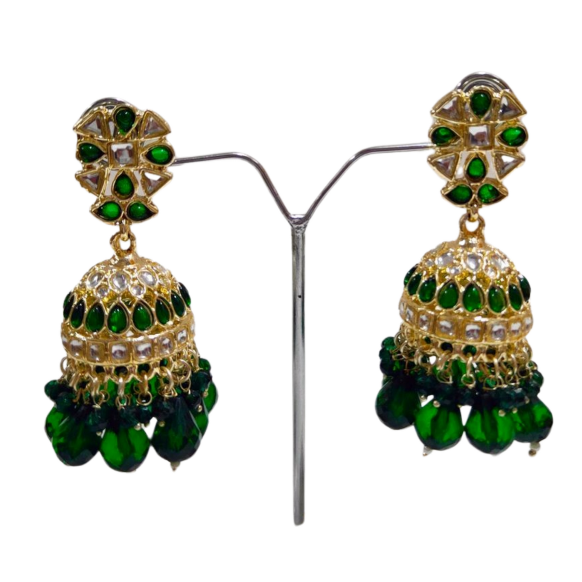 Tanvi Jhumka Ethenic Wear for Every Festive Occasion [ Green Color]