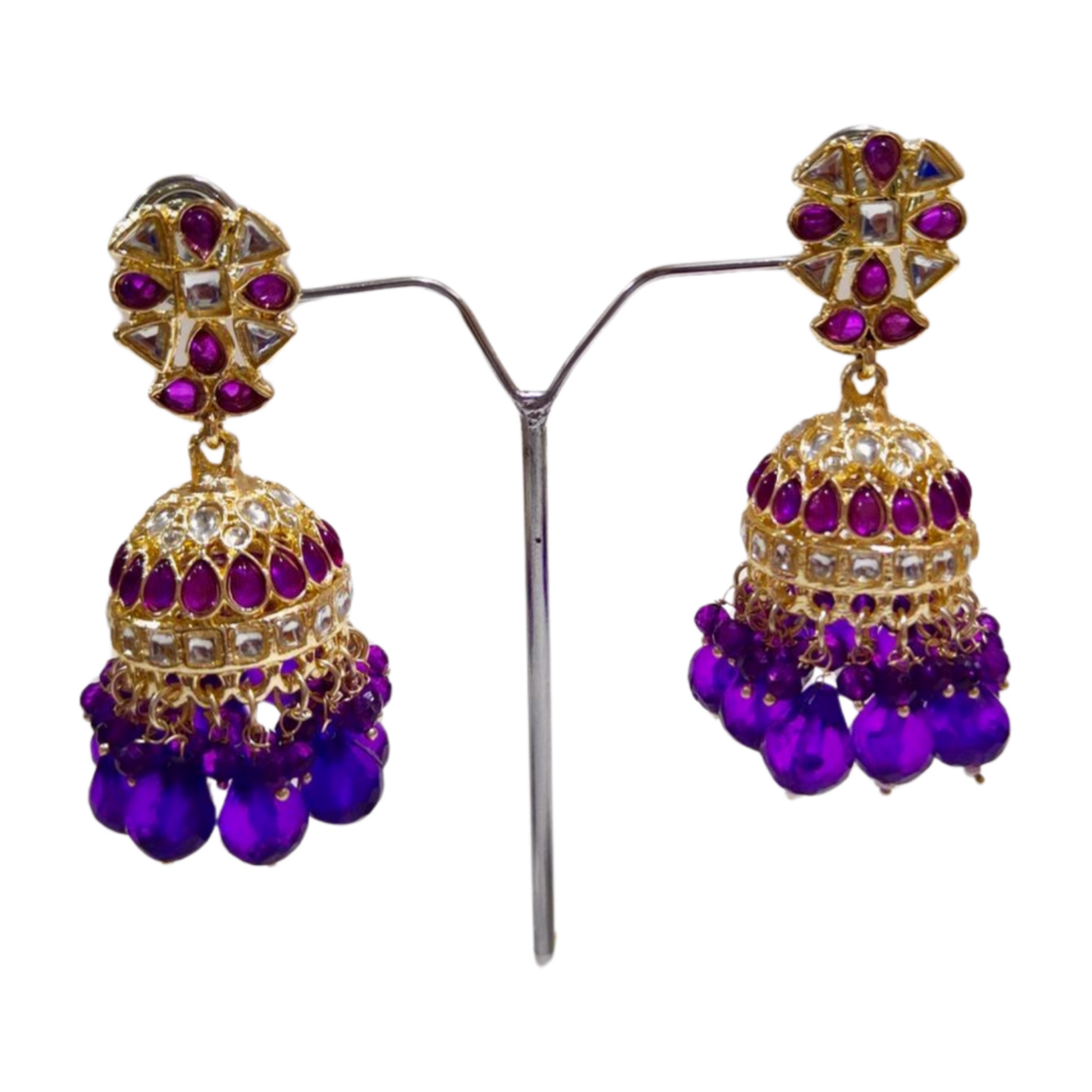 Tanvi Jhumka Ethenic Wear for Every Festive Occasion [Purple Color]