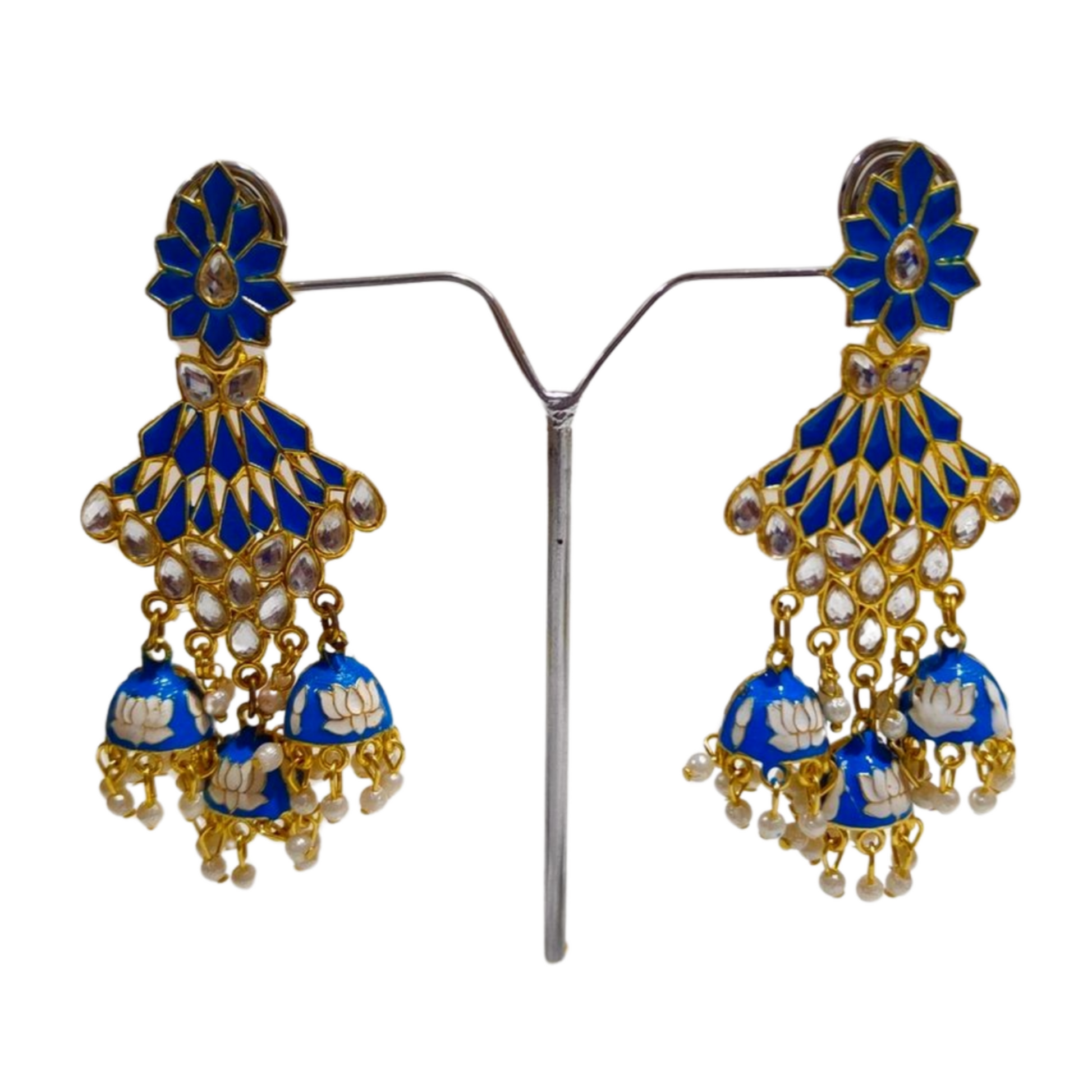 Virushka Earring Ethenic Wear for Every Festive Occasion [Blue Color]